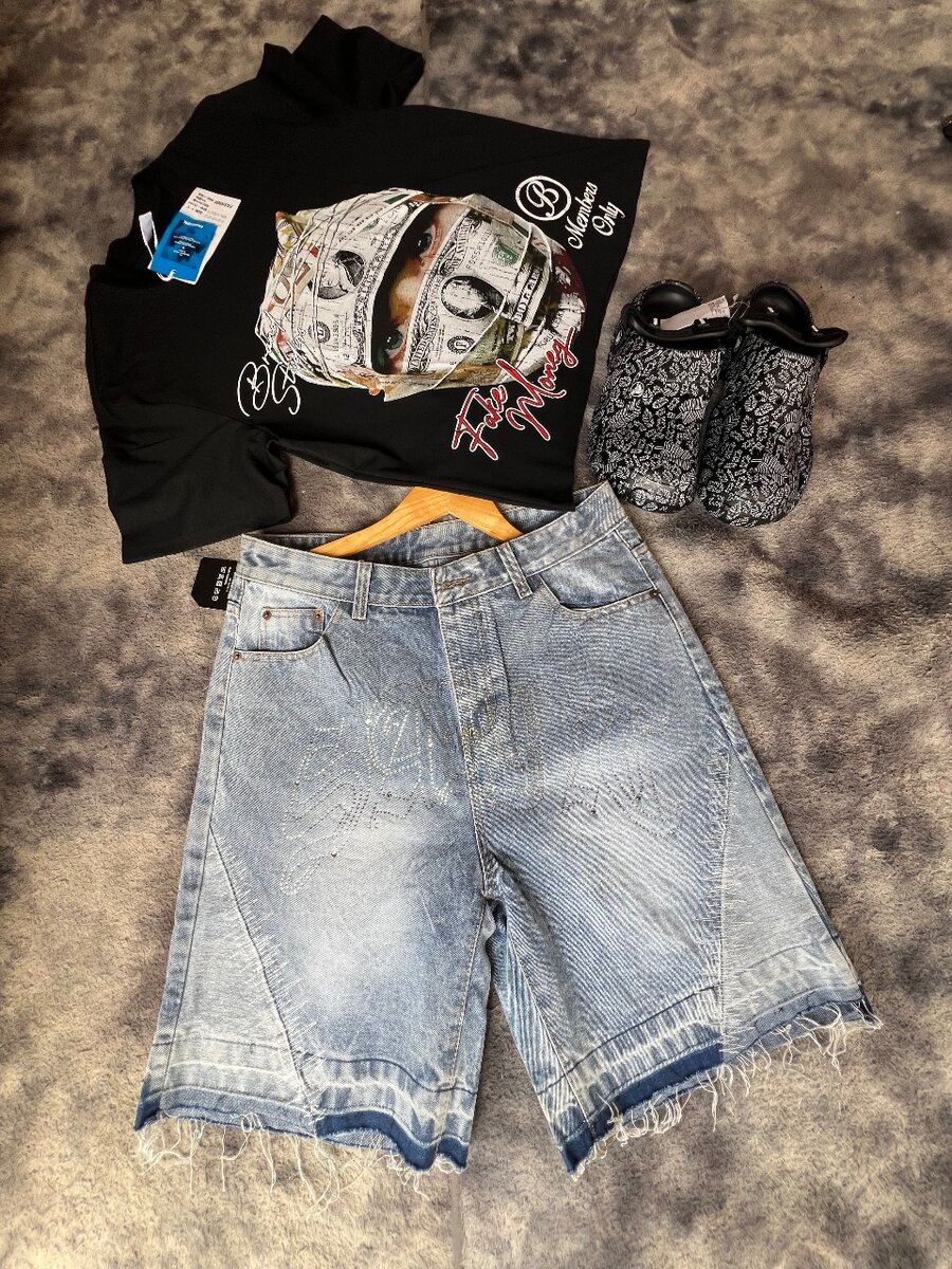 Shorts en jean casual unisexe