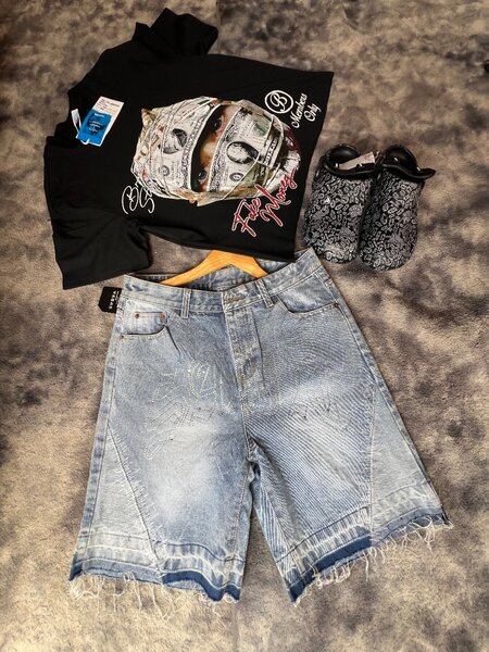 Shorts en jean casual unisexe