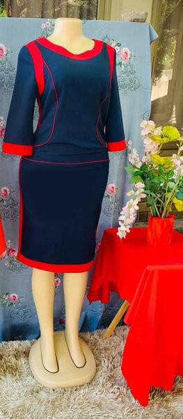 robe rouge-bleu