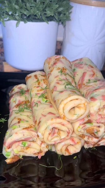 Crêpes apéritives jambon-fromage