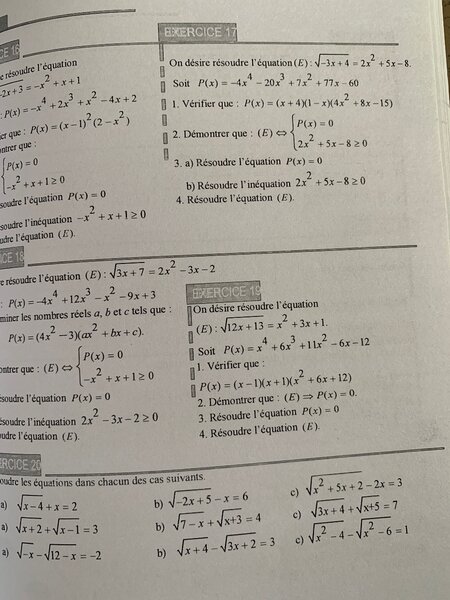 Annales Exercice Corrigés Maths 1C