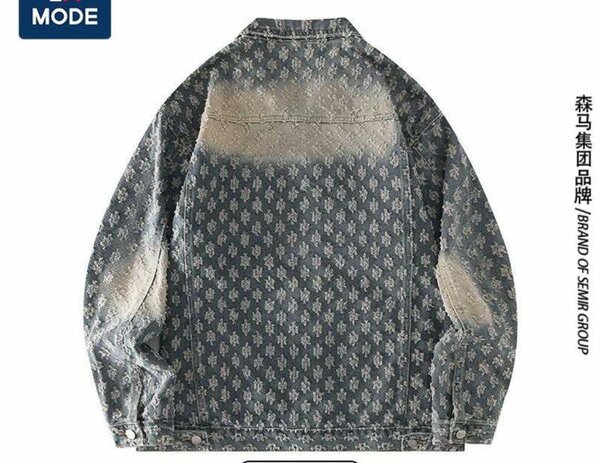 Veste en jean délavé homme