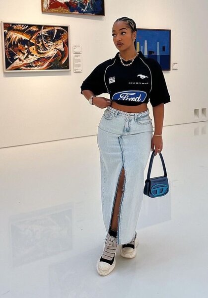 LONG DENIM SKIRTS