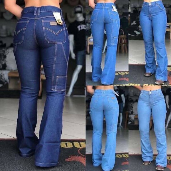Jeans évasés taille haute