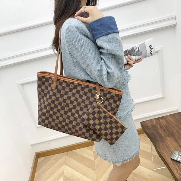 tchel Handbags Fashion Checkered Wallet