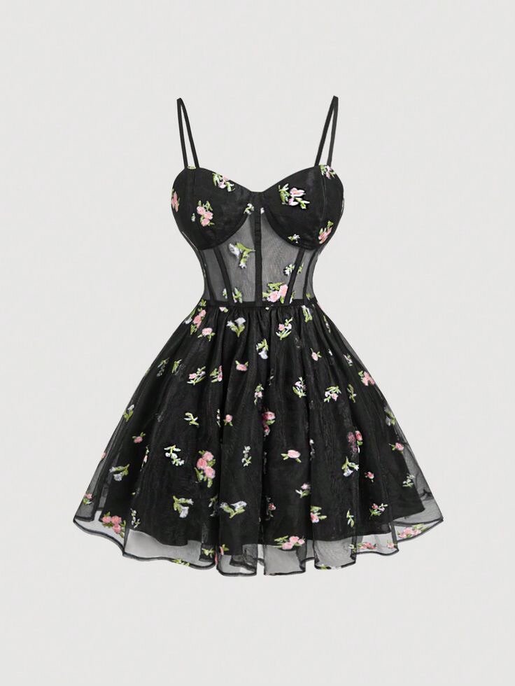 Black vintage corset dress