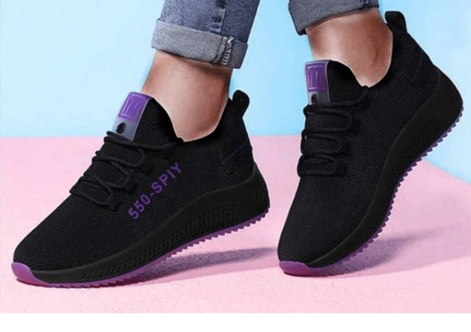 Chaussures de sport noires unisexes