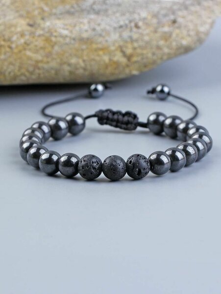 Hématite+pierre de Lave
