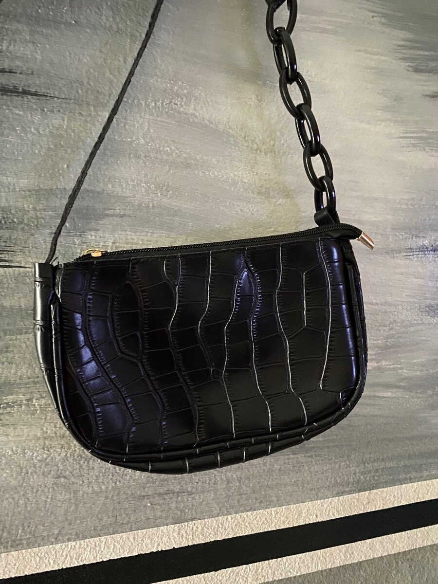 Sac à main en cuir croco