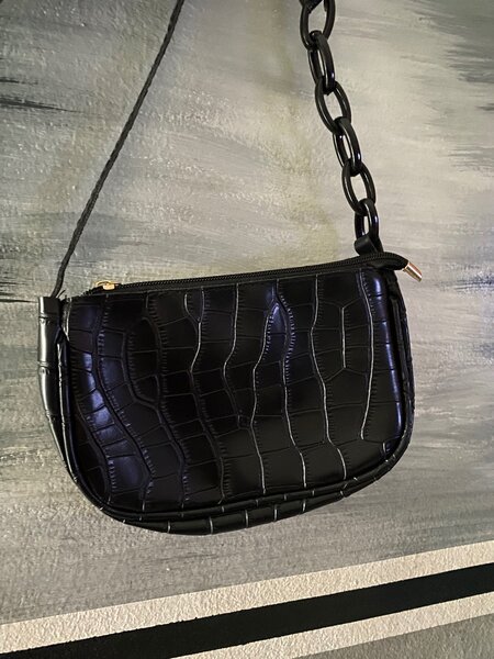 Sac à main en cuir croco