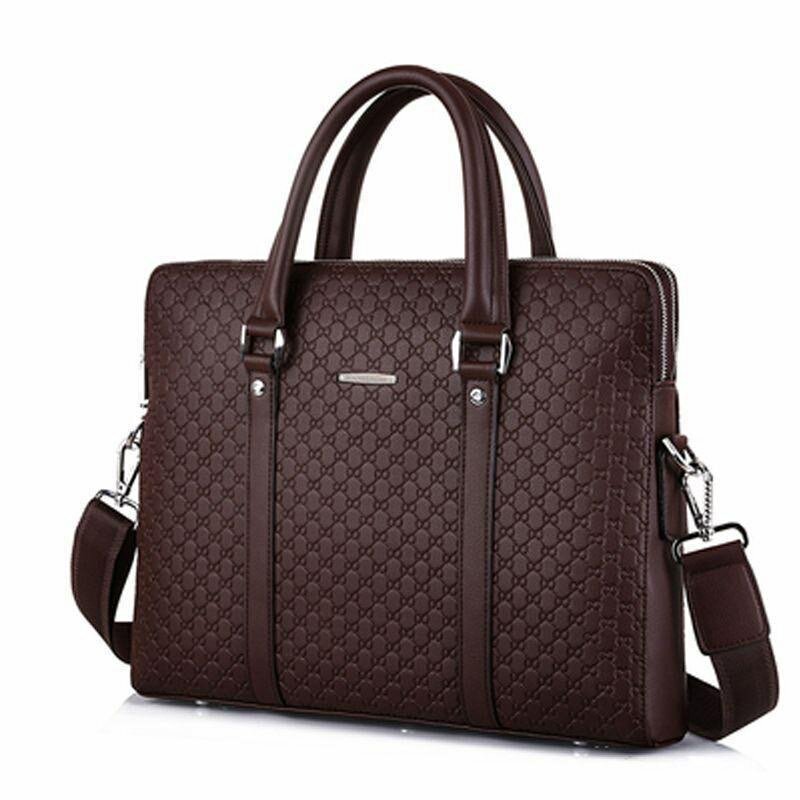 Hard leather laptop bags