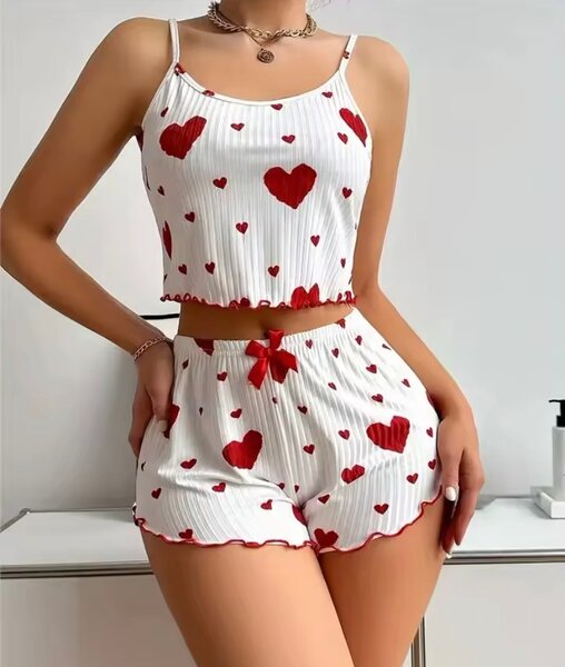 Pyjama Femme Coeurs Amour