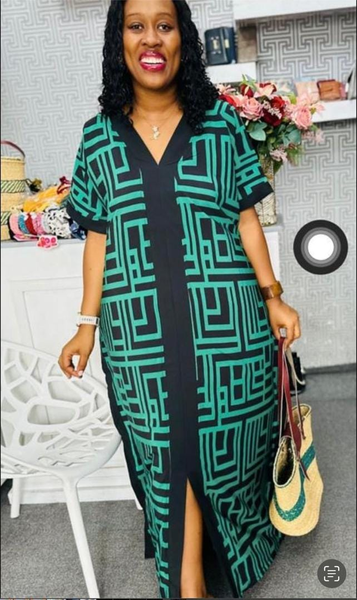 Robe noir vert