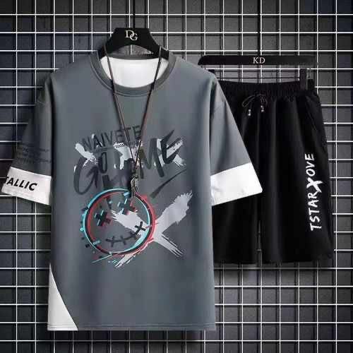 Fashion Men's Fashion 2-in-1 Short Sleeve&Shorts Set - White