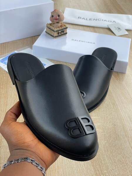 Luxury Men's Leather Slides