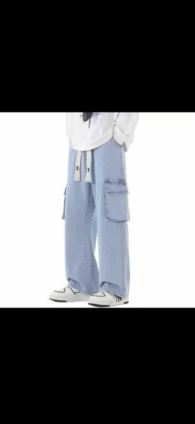 Pantalon cargo ample unisexe
