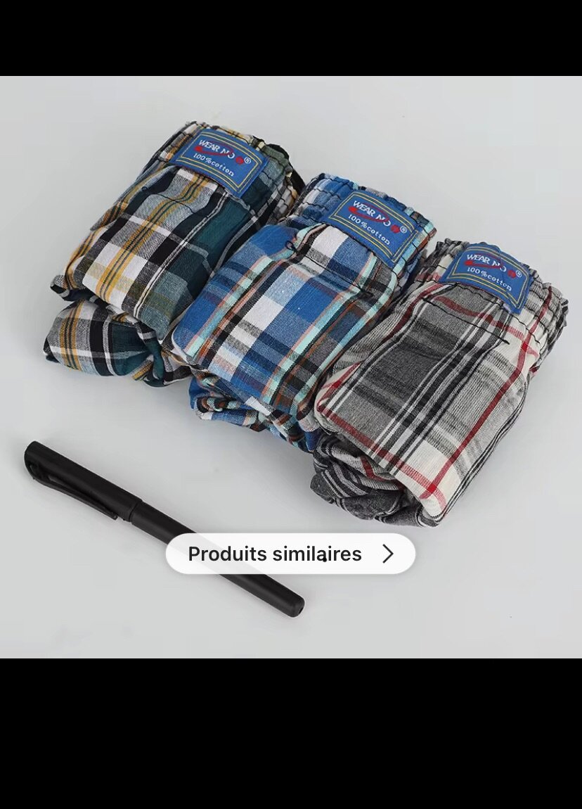 Caleçons pour hommes en coton