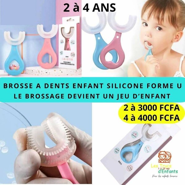 Brosse à dents enfant en U