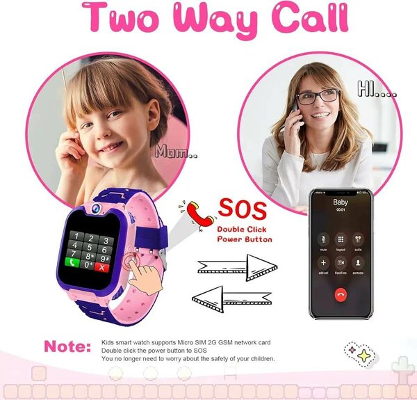 Montre intelligente pour enfants pour garçons et filles Mont