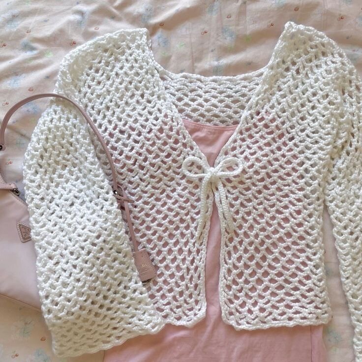 Cardigan en crochet tendance