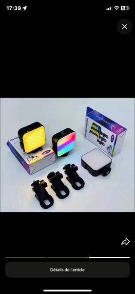 Lampe LED de vidéo portable