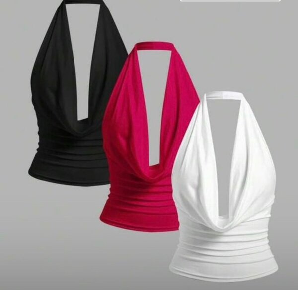 Top Halter Plongeant Femme