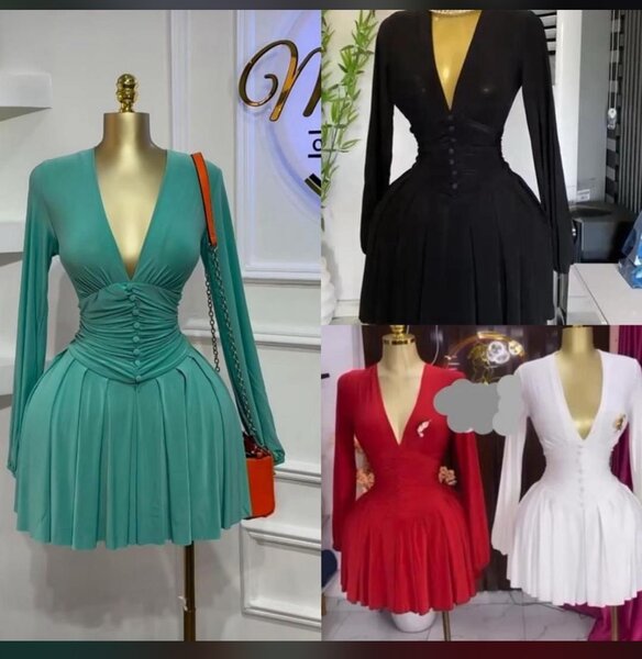 Robe de soirée plissée élégante