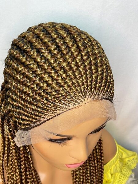 Amy braids cornrow