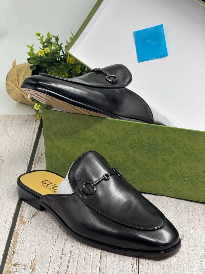 Leather half shoes