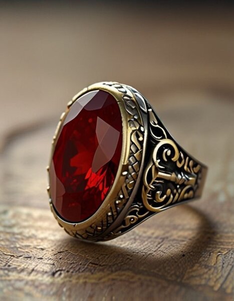 Bague Vintage en Or avec Grenat