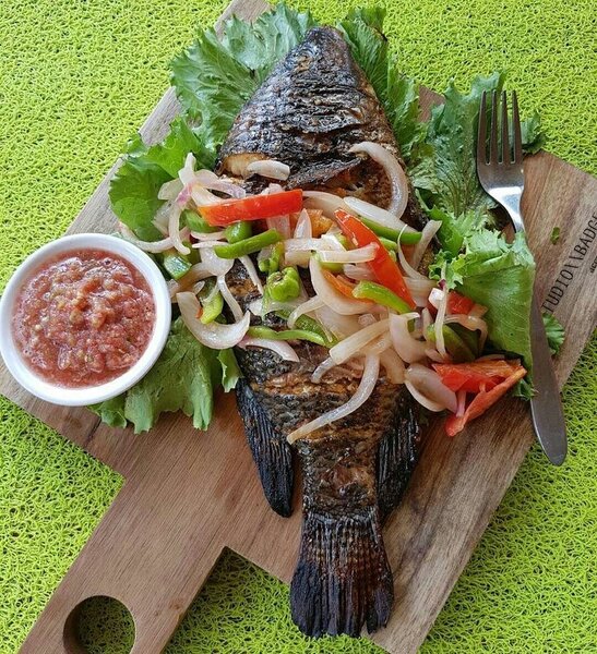 Poisson carpe braisé