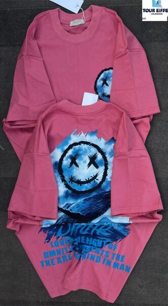 T-shirt graphique rose unisexe