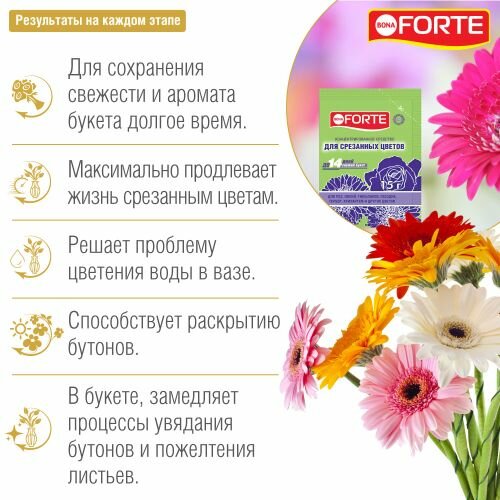 Средство для продления жизни СРЕЗАННЫХ ЦВЕТОВ, 15 г