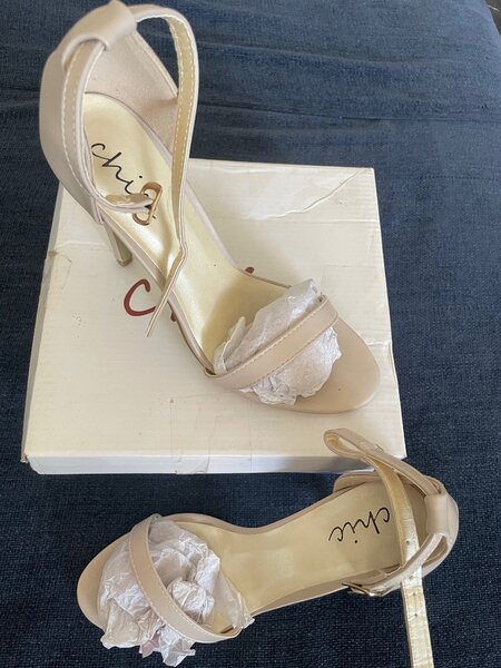 Chic open toe heels