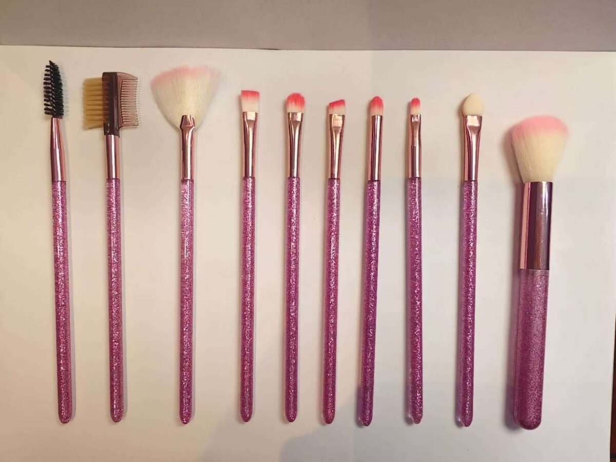 Ensemble de Pinceaux à Maquillage Pailleté