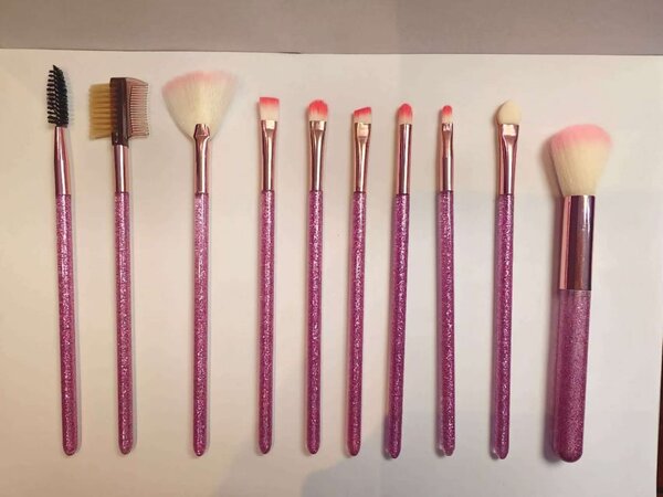 Ensemble de Pinceaux à Maquillage Pailleté