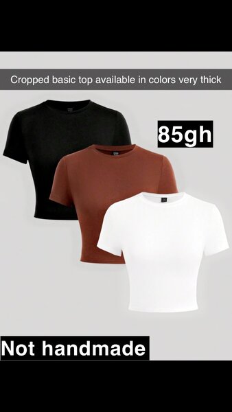 Cropped basic tops