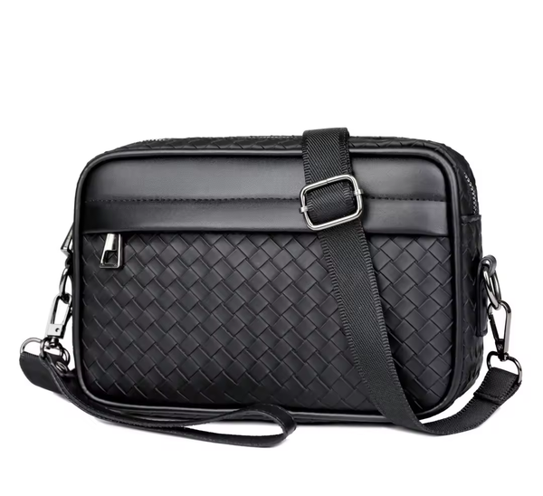 Sacoche en cuir tressé tendance