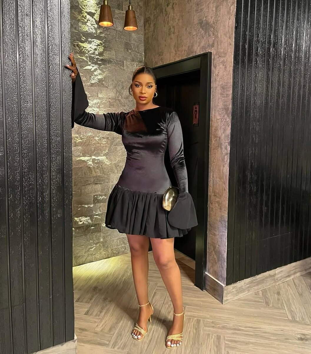 Ebony Velvet Dress