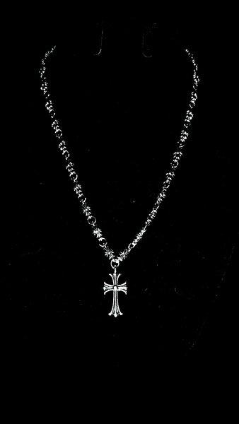 Collier pendentif croix argent