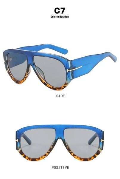 Lunettes de soleil mode bleu
