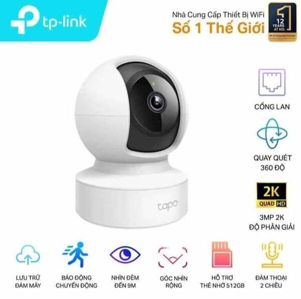 Caméra Sécurité Wi-Fi 2K Tapo