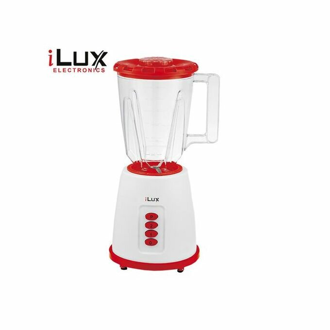 Ilux Blender LX-202 - 1 Bol - 300W - Blanc/Rouge