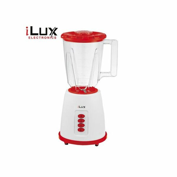 Ilux Blender LX-202 - 1 Bol - 300W - Blanc/Rouge