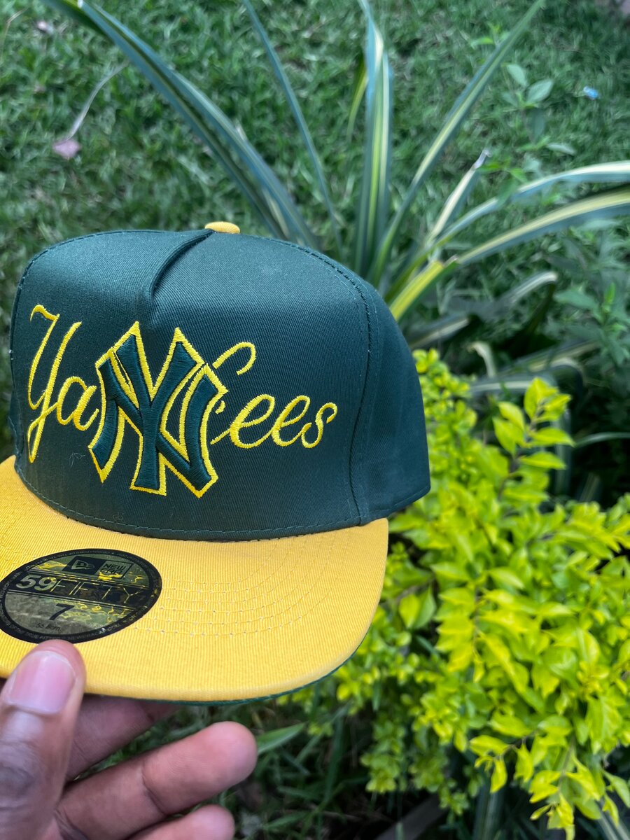 Casquette Yankees verte et jaune