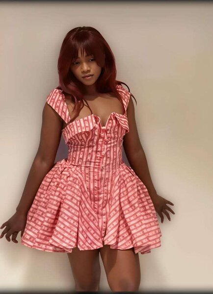 Robe courte à carreaux