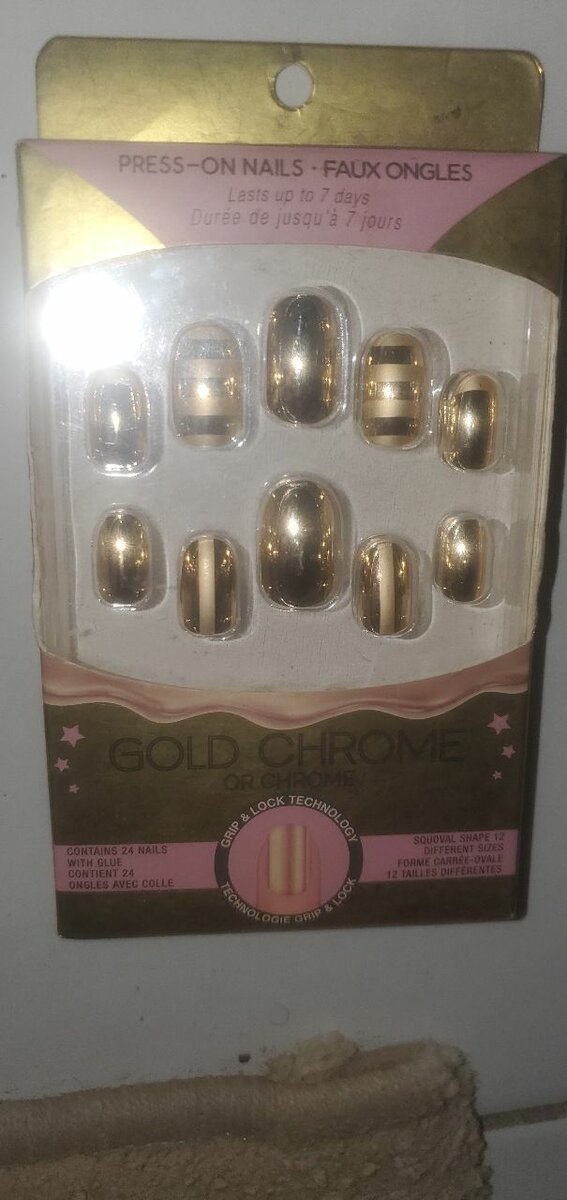 Faux ongles GOLD CHROME