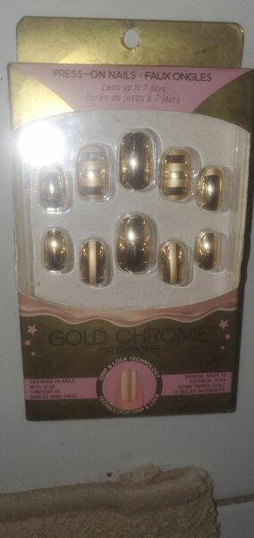 Faux ongles GOLD CHROME