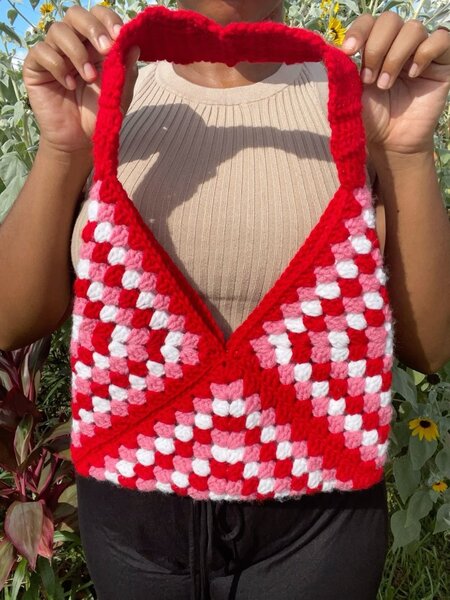 Sac crochet coloré bohème