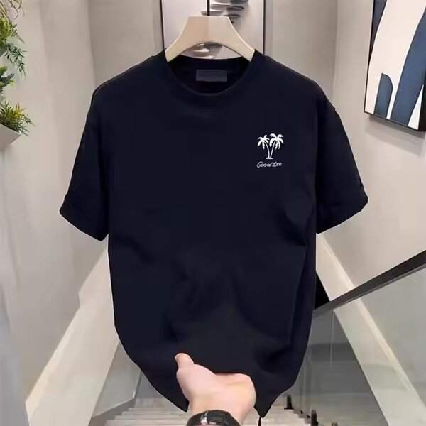 Men's Cartoon Pattern Fashion Men's T-shirts Breathable Cott